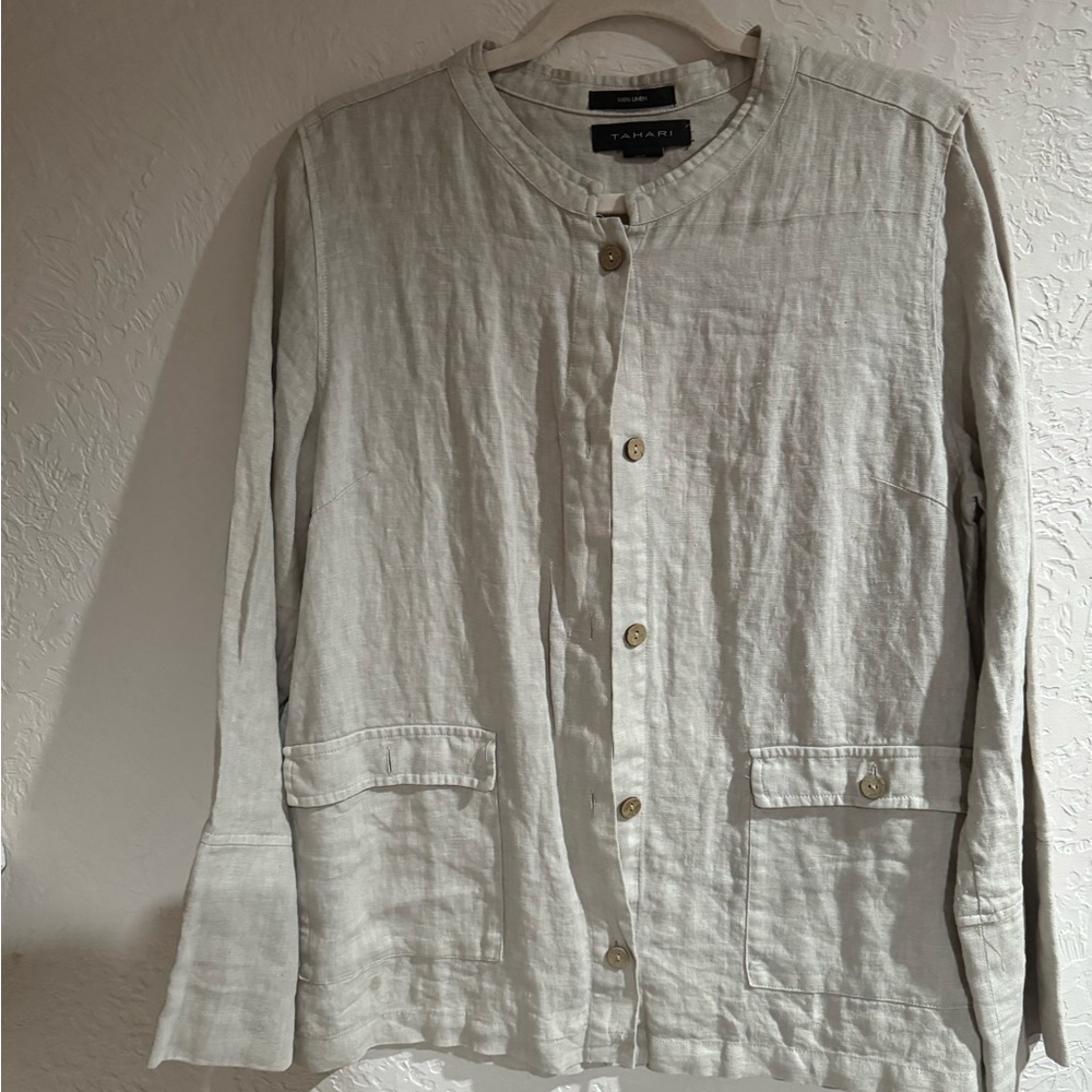Tan Thani button up over coat